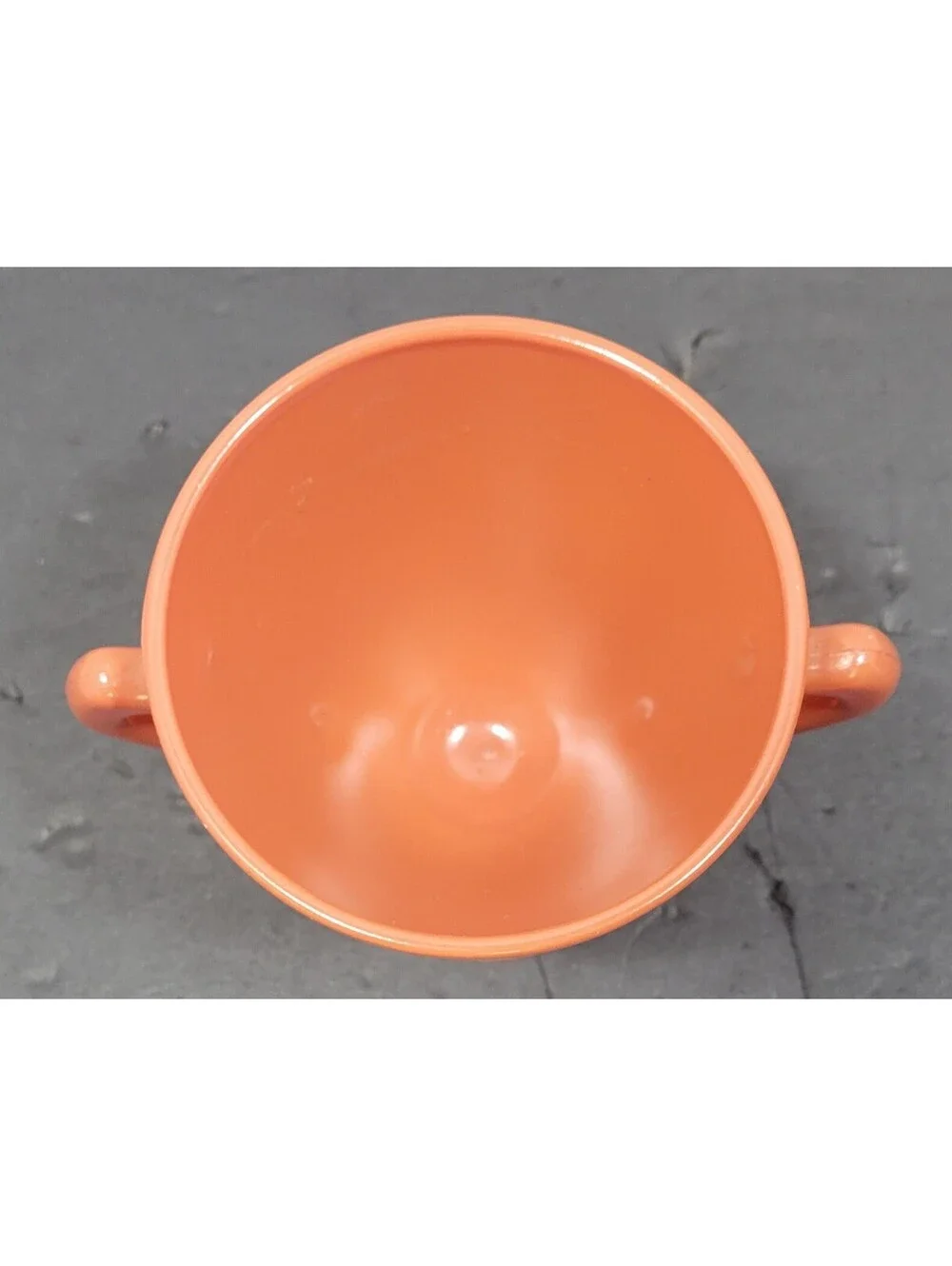 Vintage Hazel Atlas Ovide Platonite Orange Rust Sugar & Creamer Set